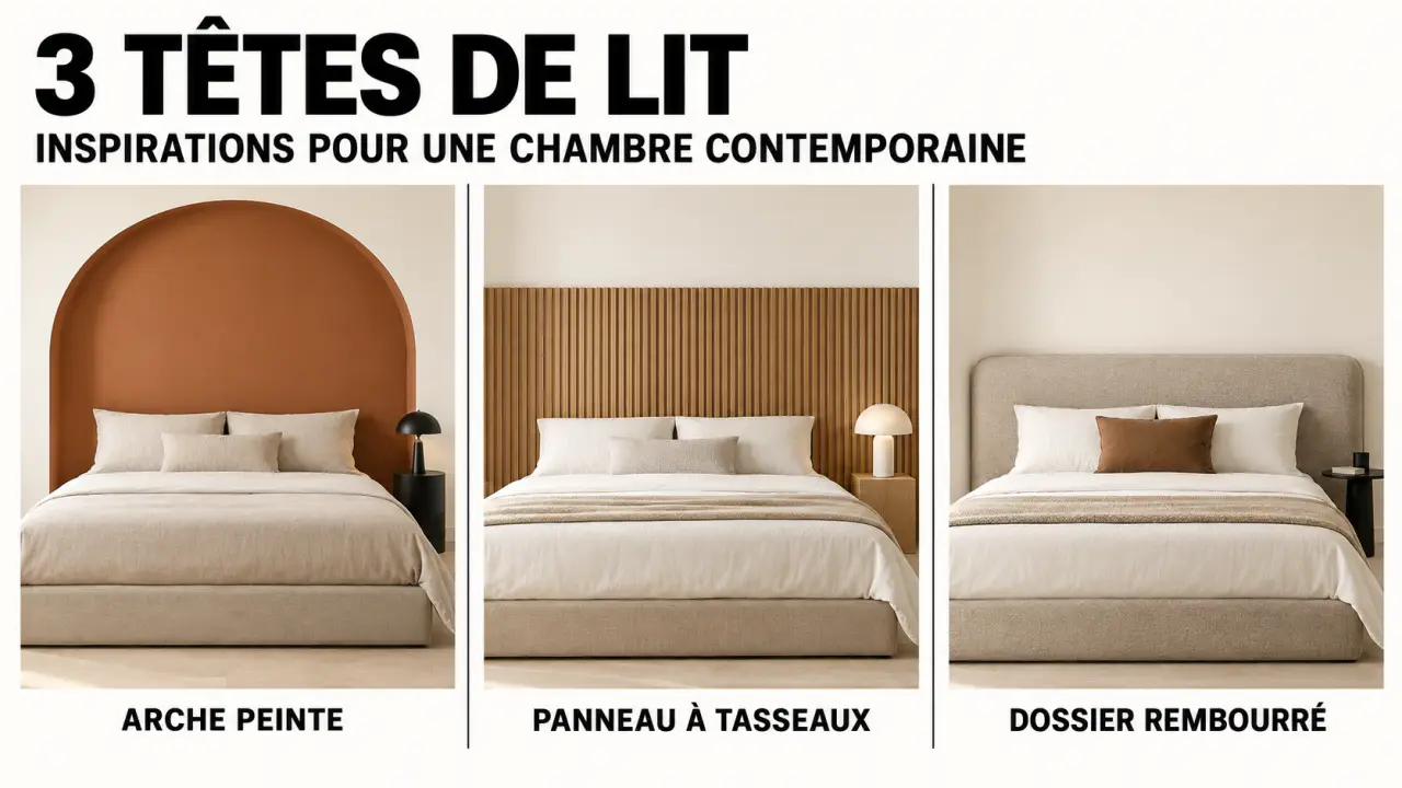 Inspirations de déco tête de lit avec peinture, bois et tissu