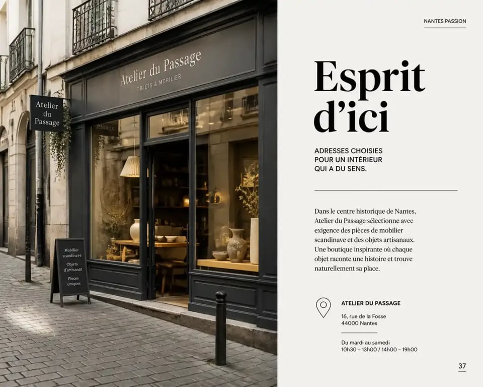 Boutique de décoration maison à Nantes dans le quartier de la rue des Carmes