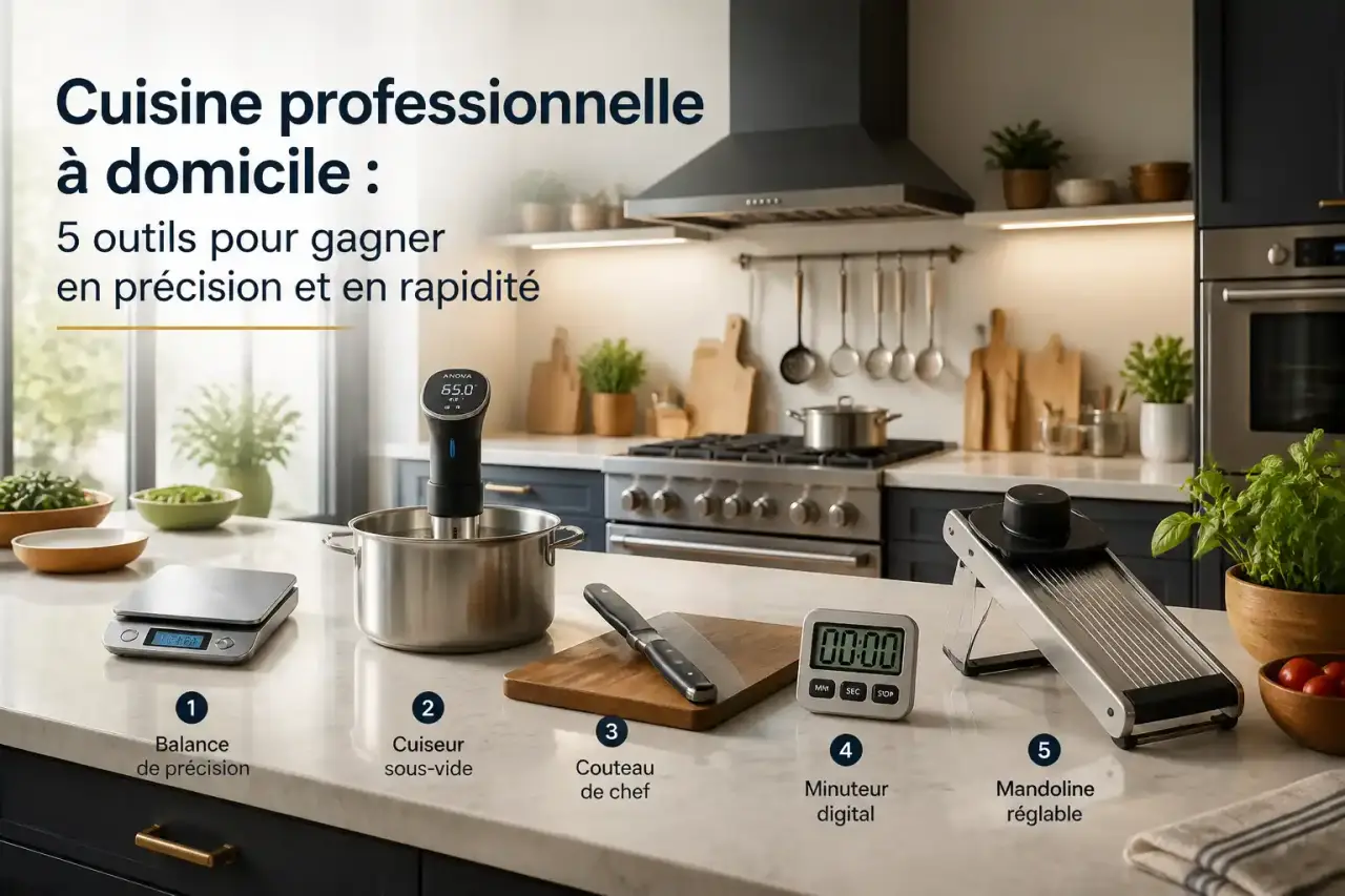 Cuisine professionnelle à domicile : 5 outils pour gagner en précision et en rapidité