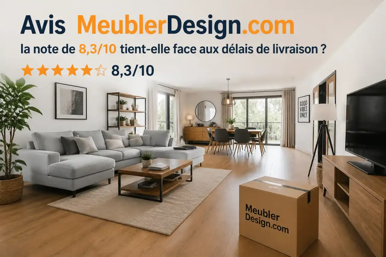 Avis MeublerDesign.com : la note de 8,3/10 tient-elle face aux délais de livraison ?