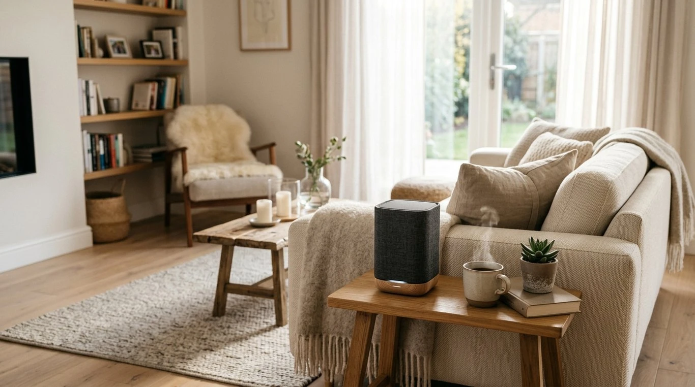 Intérieur cosy avec panneau acoustique