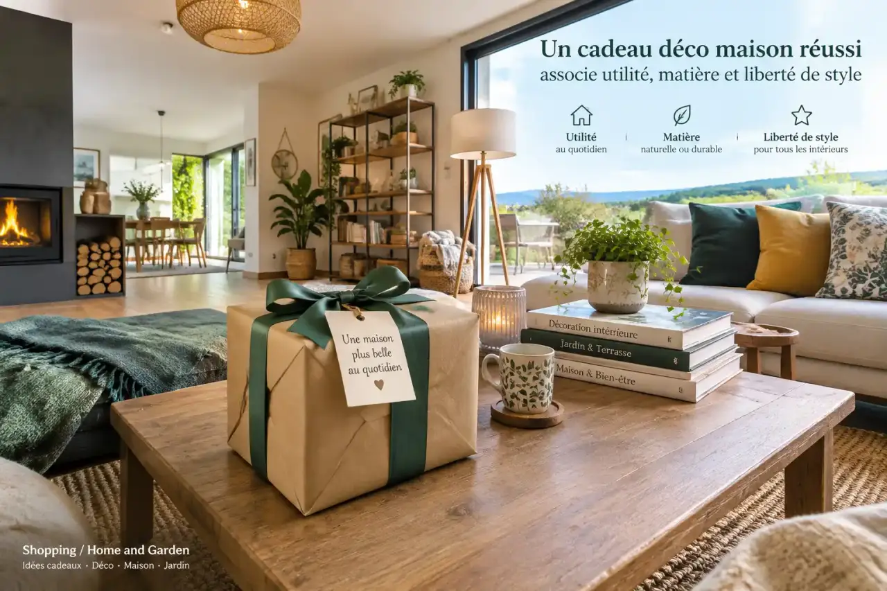 Un cadeau déco maison réussi associe utilité, matière et liberté de style