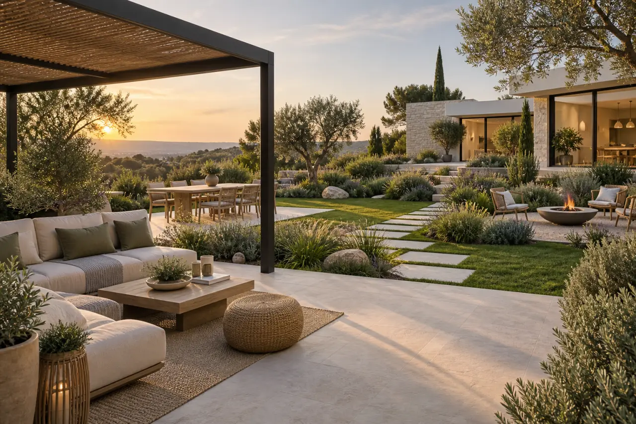 Aménagement jardin moderne : structurer les usages sans figer l’extérieur